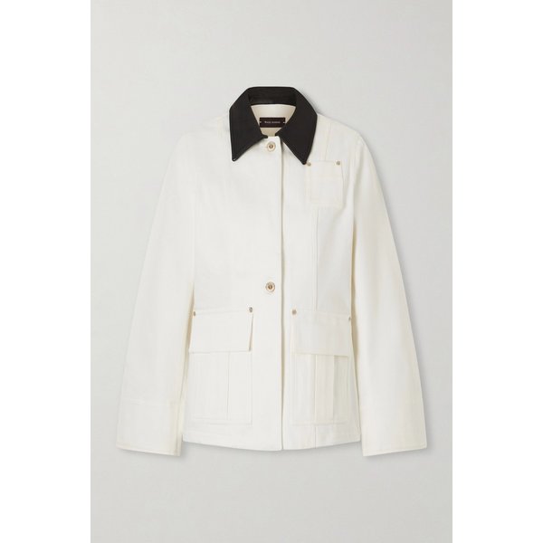 에코 가죽 트리밍 코튼 데님 재킷 46376663162975291