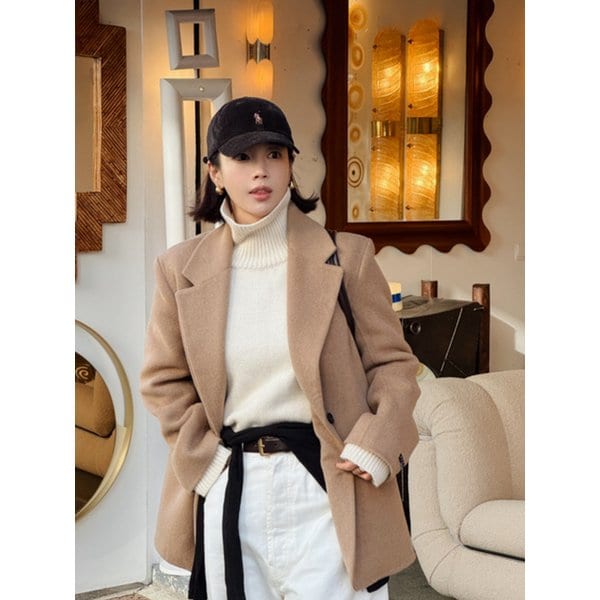 [기은세 PICK] 투게더 캐시미어 싱글 자켓형 코트_SACTE2561ME