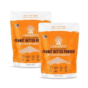 Lakanto Peanut Butter Powder 케토 비건 글루텐 프리 스무디 베이킹 땅콩 버터 분말 241g 2팩