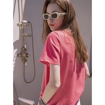 반원 아틀리에 A3403 Signature silket T-shirt_Hot pink