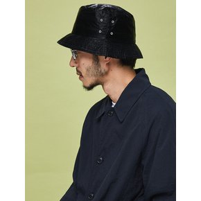 (Double Eyelet) Bucket Hat- Black