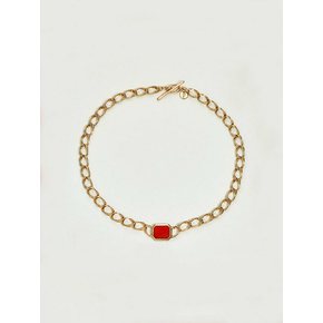 Carnelian Signet Chain Necklace