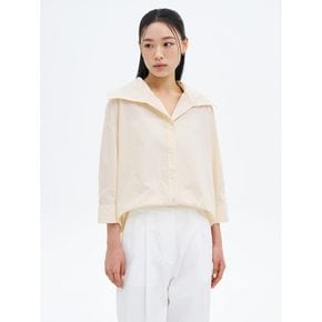코튼 빅 칼라 반소매 셔츠  베이지 (325365LY3A)