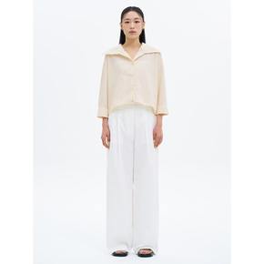 코튼 빅 칼라 반소매 셔츠  베이지 (325365LY3A)