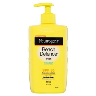  뉴트로지나 비치 디펜스 선크림 로션 Neutrogena SPF 50 400ml