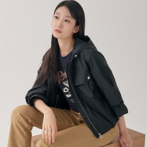 (2컬러) 에센셜 리사이클 후드 집업 숏 점퍼 LSJPO871