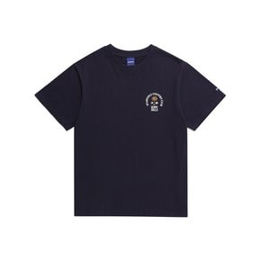 PALM TREE ROUND LOGO TEE (NAVY)