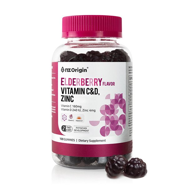 [NZ오리진] 엘더베리맛 비타민C&D 아연 (3,000mgx100구미)