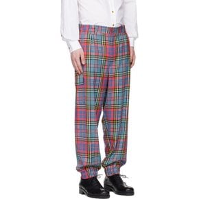 멀티컬러 백 도어 컴뱃 카고 팬츠 3F010005-W00H6-SI G201 TARTAN