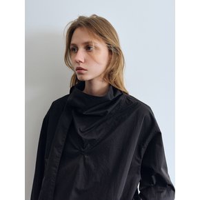 Linda Scarf Anorak Blouse (Black)