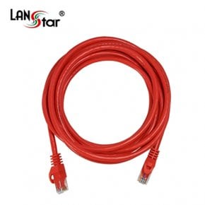 LANSTAR CAT.5e 랜케이블 빨강 (LS-5UTPD-5MR, 5m)