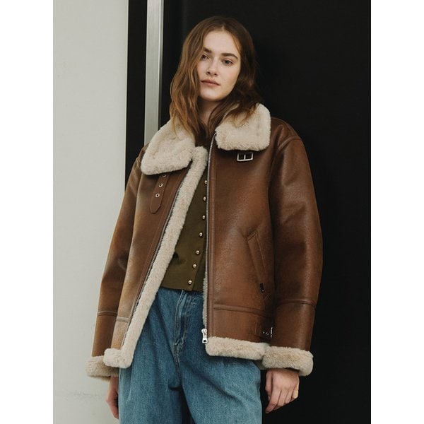 에비에이터 B-3 무스탕 자켓 [브라운]