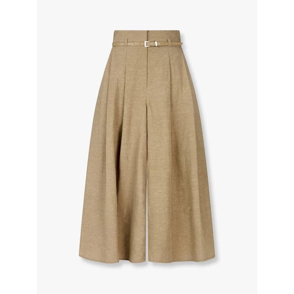 투 턱 벨티드 와이드 팬츠_다크 브라운 7116230403