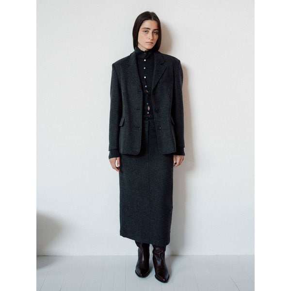 Slim H-line Long Skirt (2Colors)