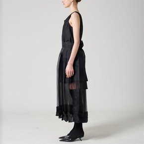 [폴앤컴퍼니] Organza pleated Wrap skirt (pareo)