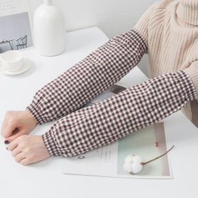 체크무늬 패브릭 미술 작업 원예 면 팔토시 ver2.0