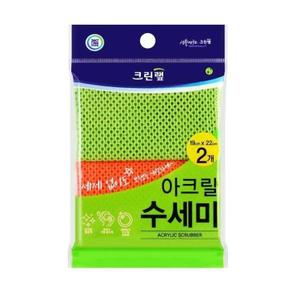 XBJI8NM1_48135517 수세미 아크릴 숫미 2매 19cm 작업 철물