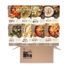  아워홈 즉석국 8종 미역국+해장국+육개장+김치찌개+짬뽕탕+추어탕+갈비탕+도가니탕 1개씩