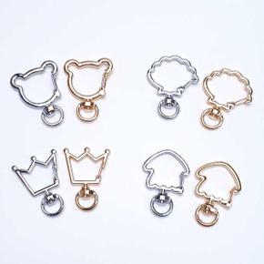 /앤쥬얼리 곰 조개 왕관 버섯 원터치 회전형 키홀더(Type 4)