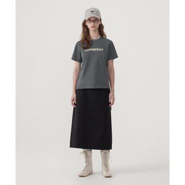 커버낫 우먼 쿨 코튼 쿠퍼로고 티셔츠 차콜 CO2502ST70CH