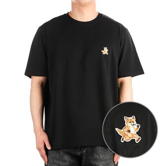메종키츠네 24SS (MM00125KJ0008 BLACK) 남성 스피디 폭스 반팔 티셔츠