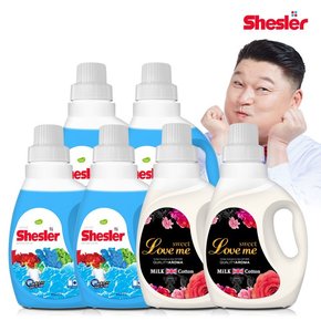 강호동의 쉬슬러세제 에이프릴 650ml 4개 + 퍼퓸 러브미향 650ml 2개/아토세이프세제/중성세제/