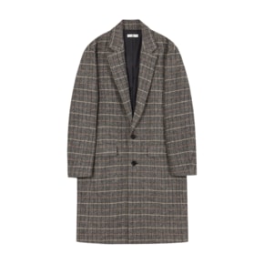 SINGLE BREASTED WOOL OVER COAT_CHECK