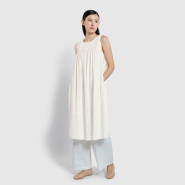 JAJU 25 S/S   여 아일렛 민소매 파자마 원피스  J205203019