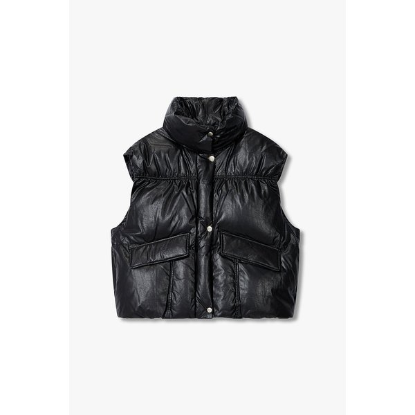 [리오더] 신세틱 레더 다운 패딩 베스트 7125417500299