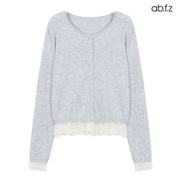 ab.f.z 레이스 디테일 라운드넥 가디건 (AFZ1MY34A)