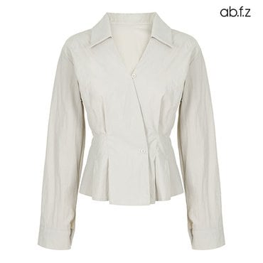 ab.f.z 셔링 포인트 브이넥 셔츠 블라우스 (AFZ1MB35A)