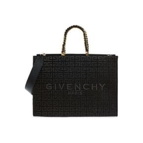 우먼 Givenchy 미디움 G Tote 캔버스 토트백 블랙 7843152 64719241