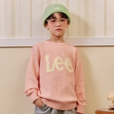 Lee Kids 빅 트위치 로고 레귤러핏 풀오버 핑크 LK2403KT01PI