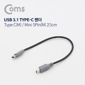 USB 3.1 TypeC 젠더 C타입to미니 5핀 Mini 5Pin 25cm