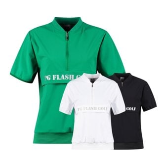 럭스골프 보스케 여성 여름 골프웨어 반집업 아노락 반팔 티셔츠 L2458