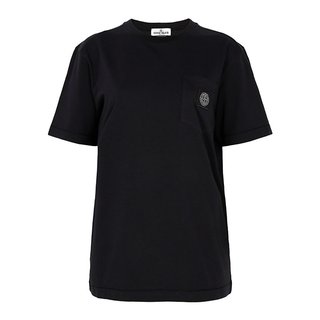 스톤아일랜드 [부산점] [성인착용가능] KIDS 25SS 블랙 로고 티셔츠 162100004 S0047 V0029/10A,12A