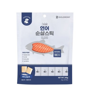 골드로니 그대로 순살스틱 연어 30개입