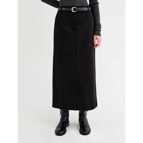 솔라 울 펜슬 스커트_블랙 / SOLA WOOL PENCIL SKIRT_BLACK