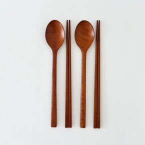 장미목 옻칠 어른수저 2벌