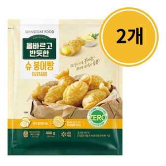  신세계 올반 슈크림 붕어빵 400g 2개