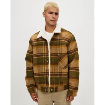 이스퀘어 4373520 Levis Type 1 Sherpa Trucker Jacket - Barold Plaid Winter