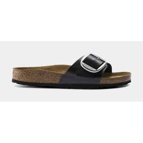 BIRKENSTOCK 마드리드 빅 버클 우먼 라이프 샌달 슬리퍼 - 검 블랙/Silver 1015315