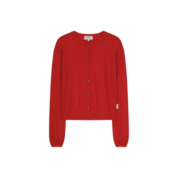 SUPER 120S WOOL JERSEY CARDIGAN (RED)
