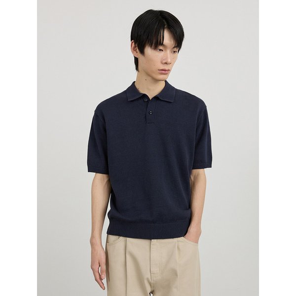 COMFORT LINEN COLLARED HALF KNIT NV