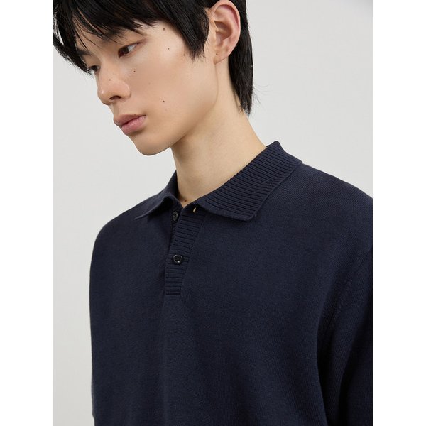 COMFORT LINEN COLLARED HALF KNIT NV