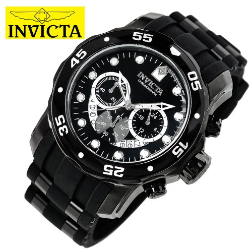 인빅타 Pro Diver Collection 남성용 크로노그래프 빅사이즈 우레탄 손목시계 21930