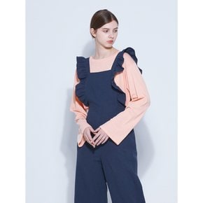 Linenfrill Jump Suit_Navy