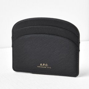 A.P.C. Demi Lune Card Wallet Saffiano Black PXBJQ-F63270 아페쎄 데미룬 사피아노 카드 지갑