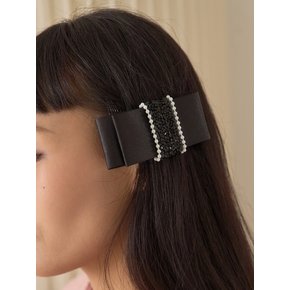 Crystal Ribbon Hair Comb_Black