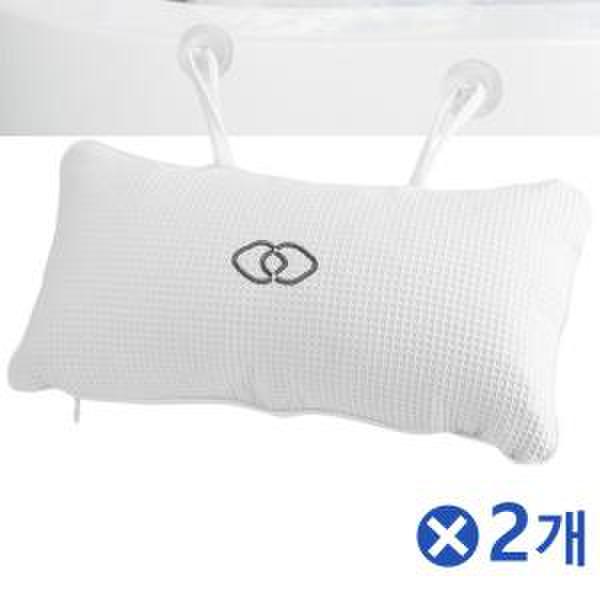 욕조용 흡착 빨판 에어 필로우 베개 35cmX20cm 2개